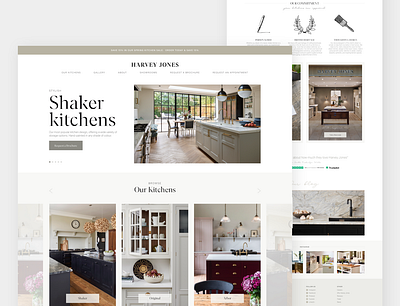 Harvey Jones Kitchens branding interface kitchen ui ux web design website