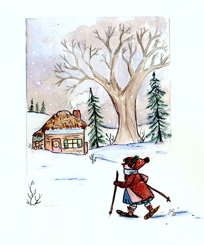Winter Stroll art illustration