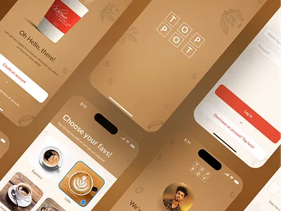 Coffee App Sign In/Up Flow app branding coffee creative design designer illustration logo mobile app ui ux