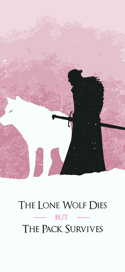 GOT Jon Snow Wallpaper design graphic design illustration vector