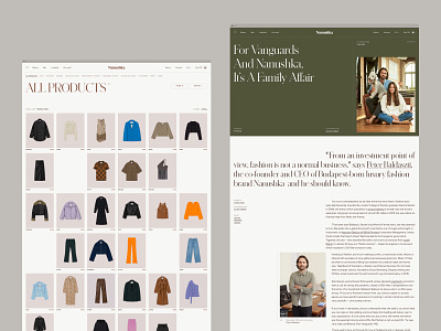 Nanushka Ecommerce Website about blog catalog ecommerce fashion list lookbook minimal product shop store ui