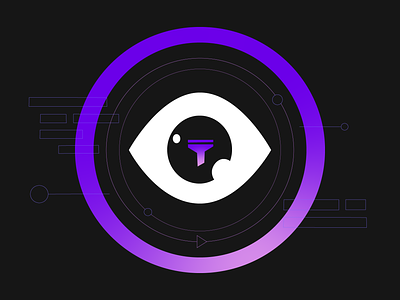 Privacy Filtering Illu data design eye filter gradient illustration illustrator interface privacy rosek vector