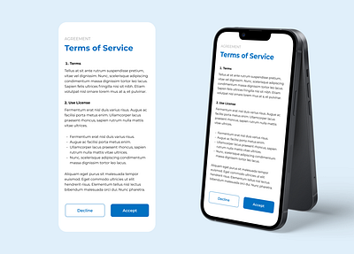 Terms of Service / DailyUi - 089 app design ui ux