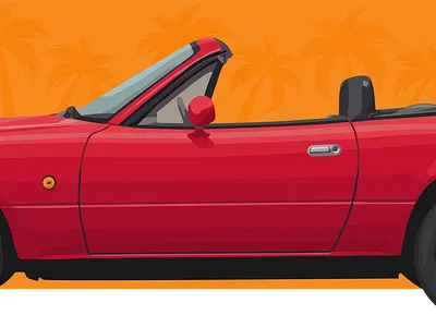 MAZDA MX-5 Miata illustration vector
