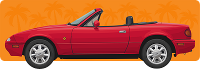 MAZDA MX-5 Miata illustration vector