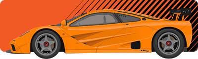 MCLAREN F1 LM illustration vector