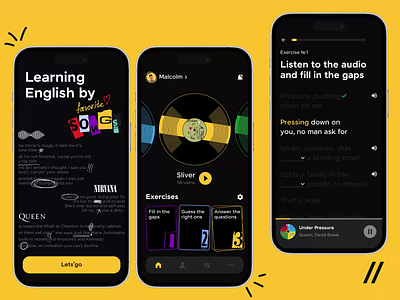 Language Learning Mobile IOS App android animation app app design app interaction dashboard design education elearning ios language learning mobile mobile app mobile ui motion music online ui ux