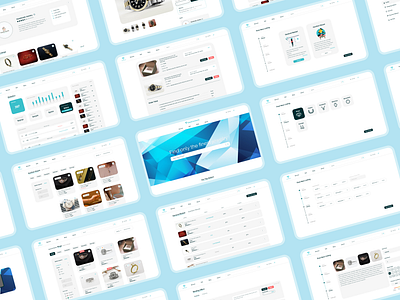 Website UI Design for GemConnects Online Jewelry Store blue clean design diamond ecommerce experience ice interface jewelry landing page luxury market minimal mockup pendants rings store user watches wearables