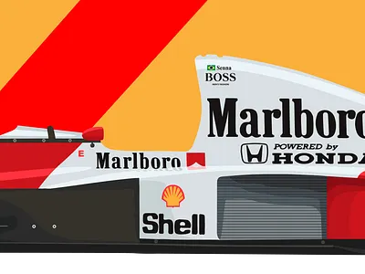 MCLAREN MP4 Formula 1 illustration vector