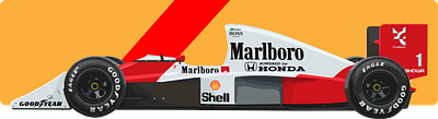 MCLAREN MP4 Formula 1 illustration vector