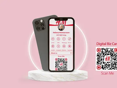 Digita branding buness card clickable card design digital business card digital card graphic design illustration logo minimal business card qr code ui vector