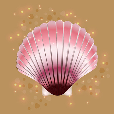 SeaShell on sand AI adobe illustrator beach illustration magic nature ocean sand sea seashell summer summer vibes vacation vector