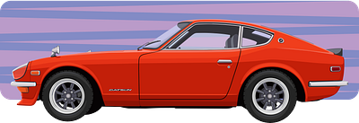 NISSAN 240Z Fairlady Z illustration vector