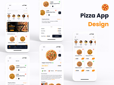 Pizza App - Mobile App Design creativity design designi graphics graphicsdesigns inspiratiindesign mobile app productivity ui user centered designs userexperience userflow userinterface ux