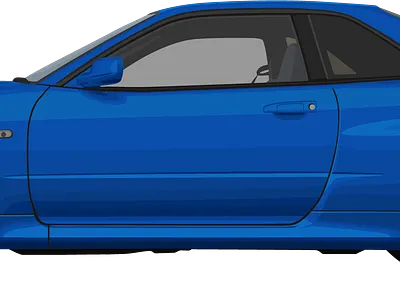 NISSAN SKYLINE GT-R R34 illustration vector