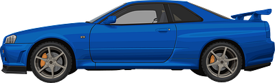 NISSAN SKYLINE GT-R R34 illustration vector