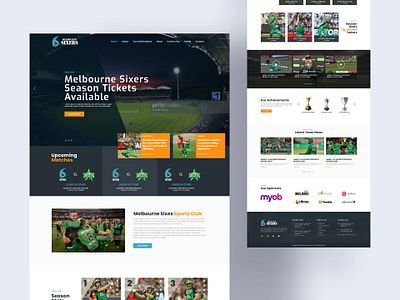 Melbourne Sixers Australia Sports Club Website Design design ui uiux ux web web design website