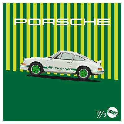 PORSCHE 911 Carrera RS 2.7 illustration vector