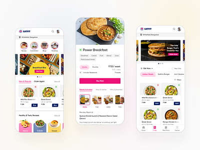 EATFIT app app design dribbble fitness food app food ordering saas ui uiux ux web design