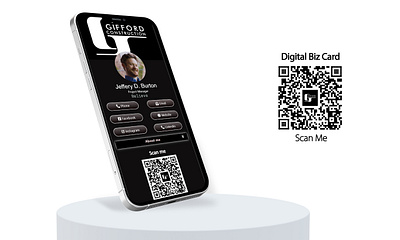 Clickable Luxury Digital Business card with qr code branding buness card design digital business card graphic design illustration logo qr code vector