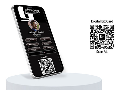 Clickable Luxury Digital Business card with qr code branding buness card design digital business card graphic design illustration logo qr code vector