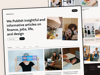 Urbanity Blog Design blog blog design blog home blog post blogs design figma homepage minimal modern ui uiux web web design webflow