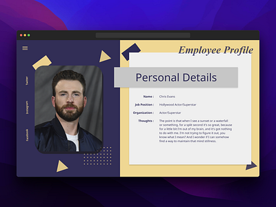 #DailyUI006 - User Profile adobexd dailyui dailyui006 design ui userprofile ux webdesign