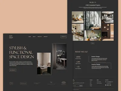 Interior Design Website about architect architecture best shot contact exterior furniture graphic design header homepage interior design landing page minimal portfolio project style ui design ux web design website design