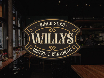 Willys Bistro & Restoran branding graphic design illustration logo logo design restaurant retro vector vintage