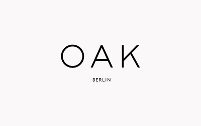 OAK brand design berlin branding design freelance graphic design logo logo design typography visual identity