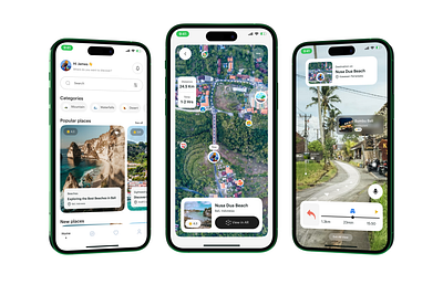 Interactive map feature for a travel guide app design ui ui ux uidesign uidesign ux uiux uiux ui uidesign ux