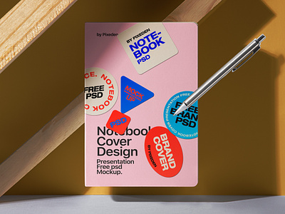 Free Cover Notebook Psd Mockup Presentation branding mockup notebook mockup