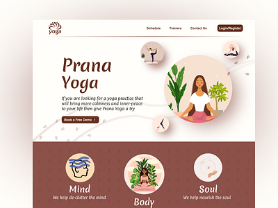 Yoga website app branding design graphic design illustration logo typography ui ux vector