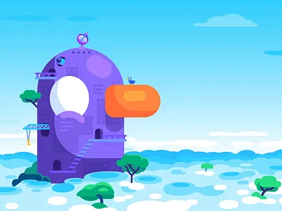 Kurzgesagt - Pinocchio 2d after effects angry bird clouds cute illustration kurzgesagt lighting motion design motion graphics pinocchio sky station storm thunder