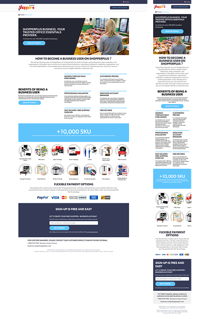 Shopper+ Business page design design graphic design ui ux