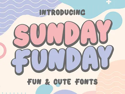 Sunday Funday - Fun Display Font child display font font design fonts fun illustration kids logo retro sans serif font type type design typography ui vector vintage