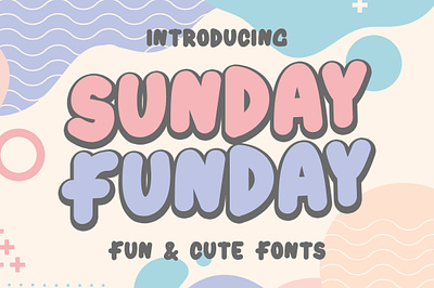 Sunday Funday - Fun Display Font child display font font design fonts fun illustration kids logo retro sans serif font type type design typography ui vector vintage