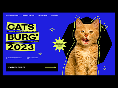 Cat fest landing page cat cat fest concept design figma first page photoshop ui ux vector web web design website