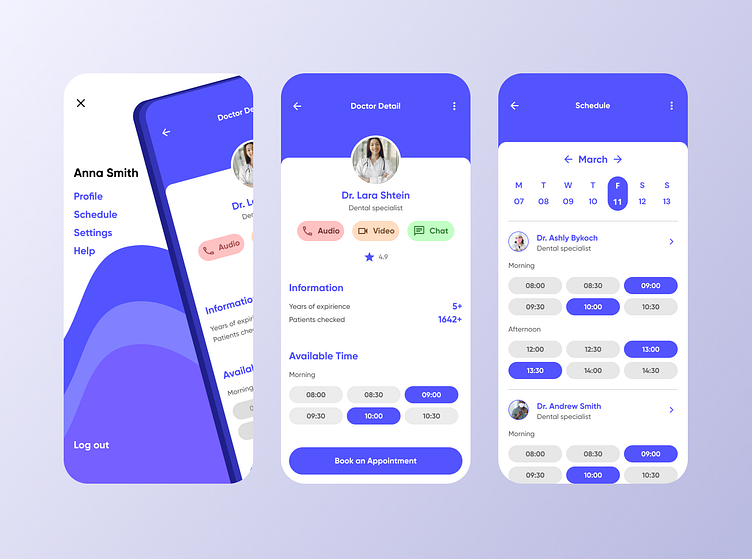 Doctor appointment app by Helen Zarembo 🇺🇦 on Dribbble