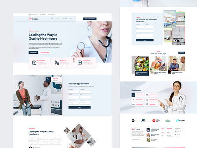 Landing page- Medical care institute landing page ui web design