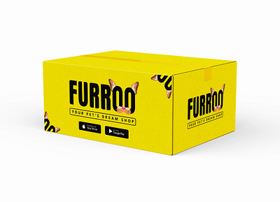 FURROO CARTON BOX DESIGN box box design branding carton box delivery box design design furroo box graphic design illustration label packaging packaging design product