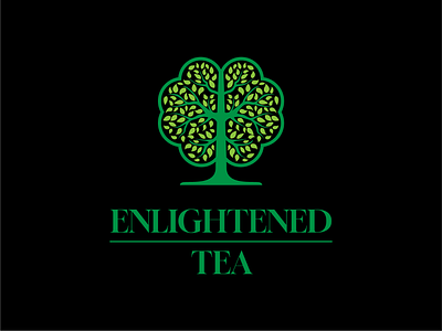 Enlightened Tea Logo brand branding design graphic design health herbal identety illustration logo logo design logotype sign symbol tea typography vector