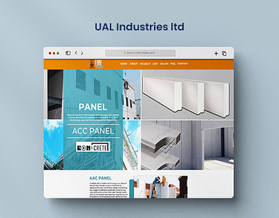 UAL Industries ltd Index page branding design ui web design