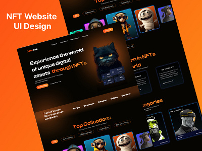 NFT Landing page 3d branding design graphic design illustration landi landing page landingpagedesign mobile ui nft ui ui design uiux user experience user interface ux ux design website design website ui