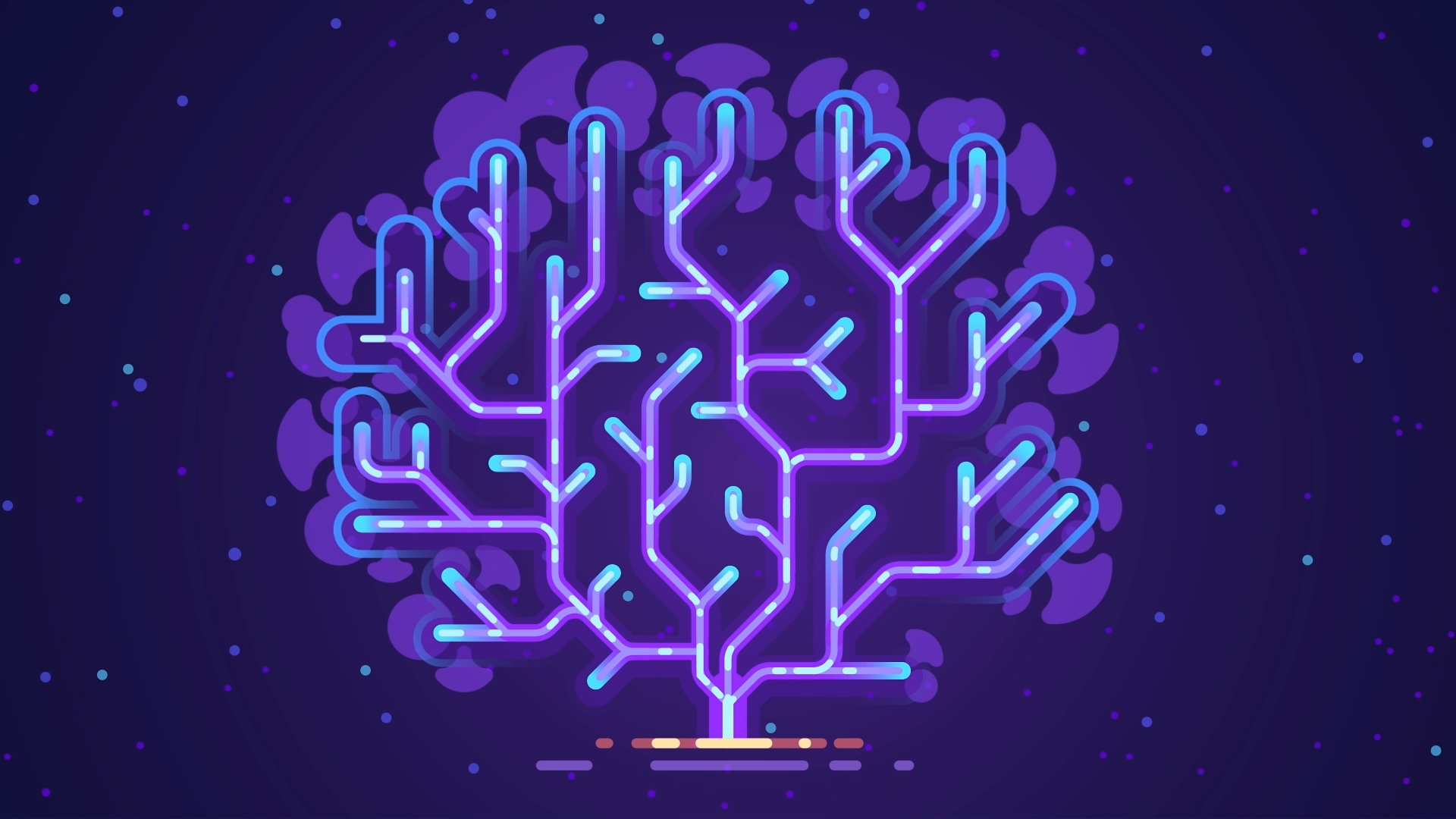 Kurzgesagt - Hello...? 2d explosion falling impact kurzgesagt motion design motion graphics stars tree universe