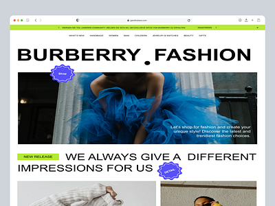 Burberry new UI Design exploration fashion figma ui ui design website