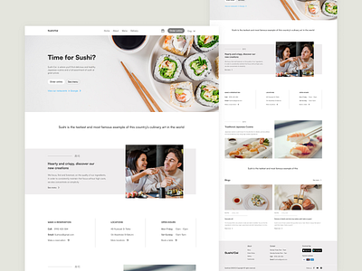 Sushi Website Design delivery food restaurant sushi ui ux