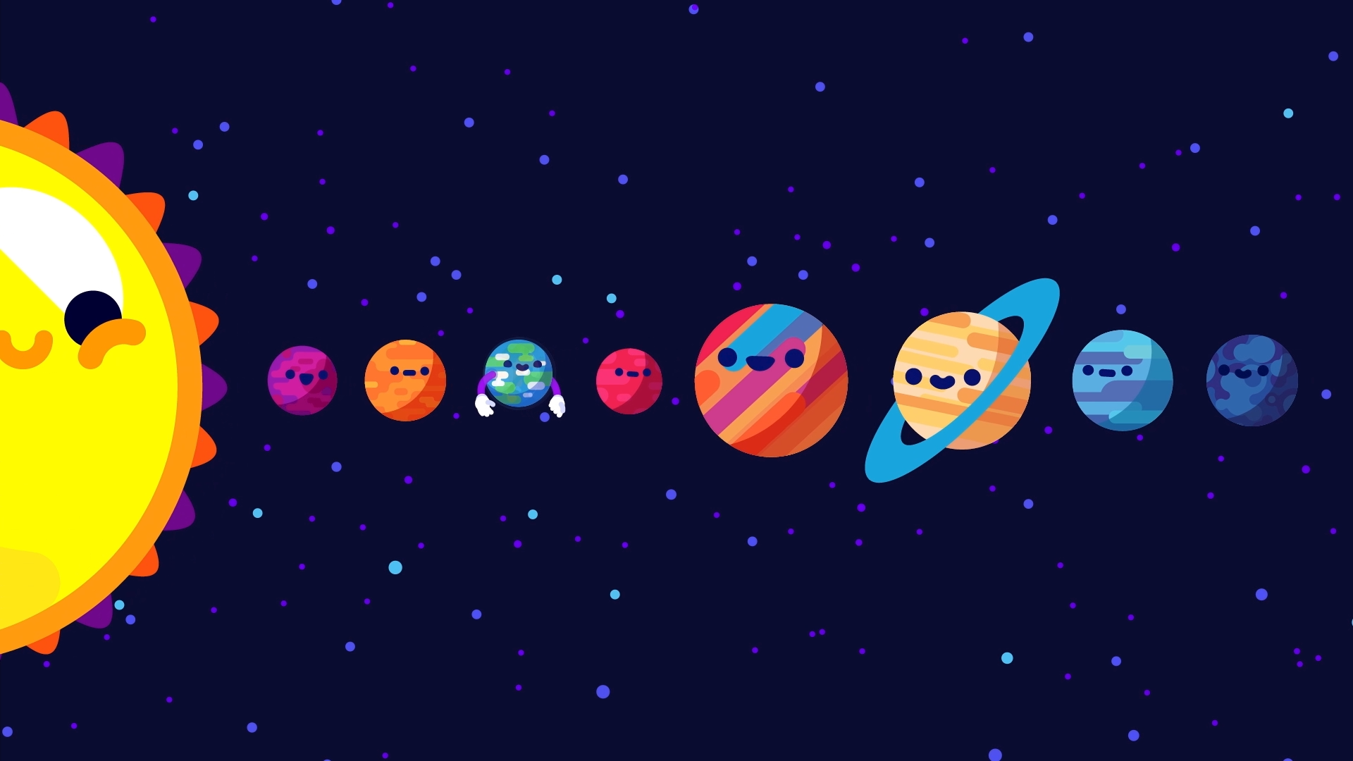 Kurzgesagt - Milky way earth galaxy illustration jupiter mars milky way motion design motion graphics planets saturn space stars sun universe uranus venus