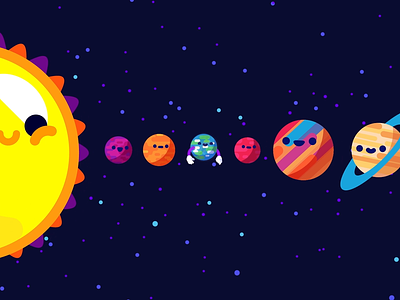 Kurzgesagt - Milky way earth galaxy illustration jupiter mars milky way motion design motion graphics planets saturn space stars sun universe uranus venus