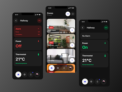 Security Mobile App app dashboard design minimal mobile security smarthome ui ux web